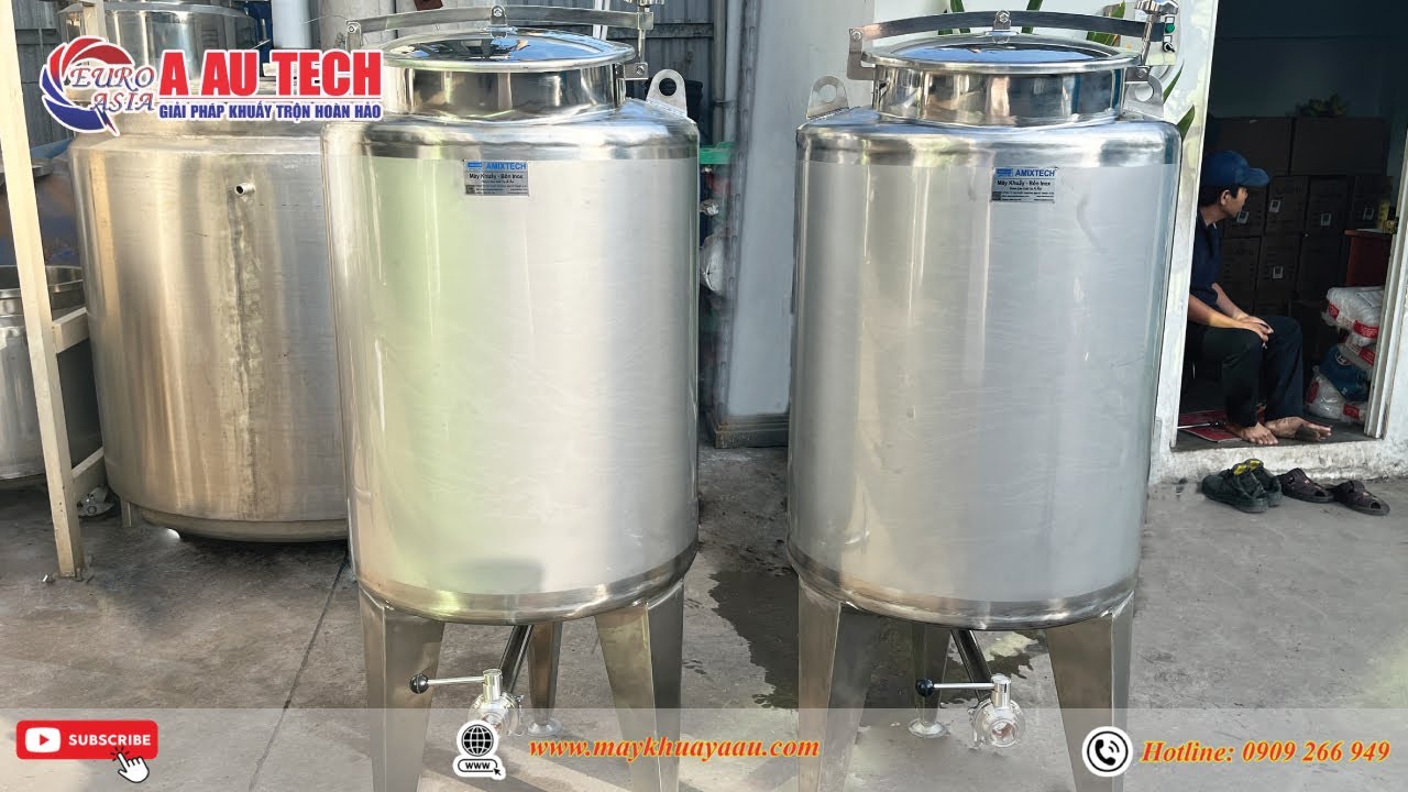 Bồn chứa thực phẩm 200 lít, bồn chứa gia công theo yêu cầu - Lh: 0909 266 949 (Á Âu)