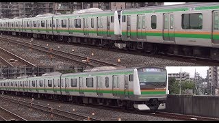 E233系E11編成+E71編成　古河発車