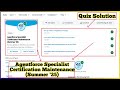 Agentforce Specialist Certification Maintenance Summer '25 | Salesforce Trailhead | Quiz Solution
