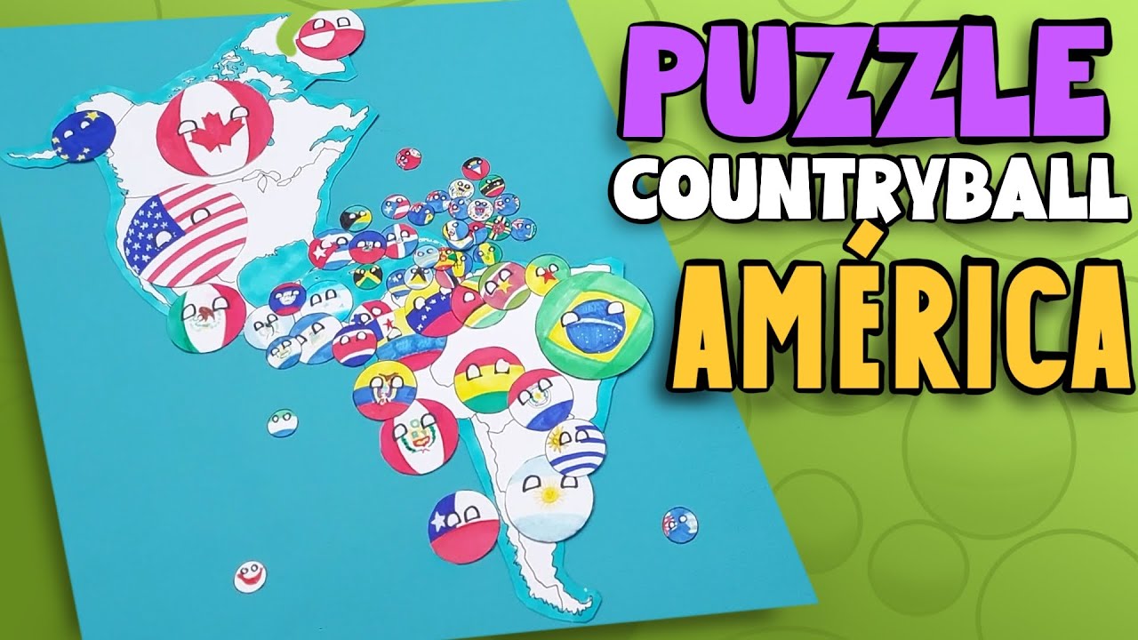 🌎¡RETO: Pon cada Countryball  en su lugar! 🧩 Dibuja todos los países de América 🎨