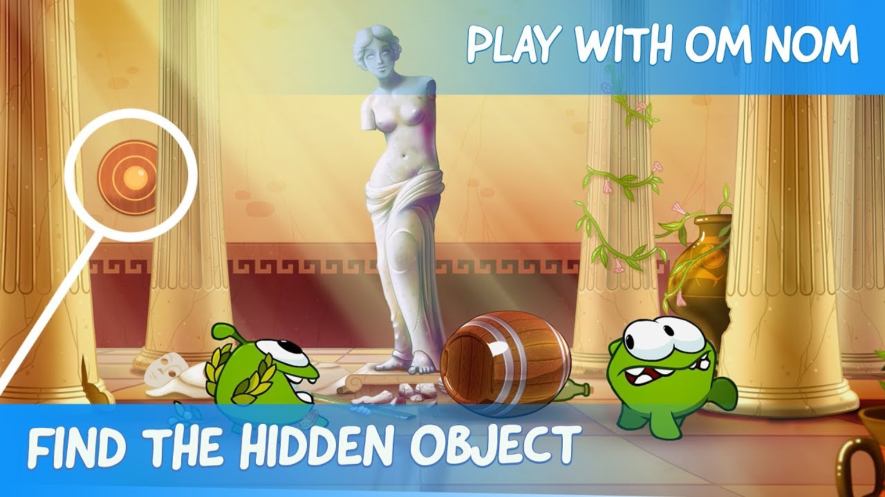 ⁣Find the Hidden Object - Om Nom Stories: Ancient Greece (Cartoons for children)