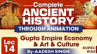 Complete History Through Animation | Lec 14 |Gupta Empire Economy, Art, Culture | UPSC | StudyIQ IAS