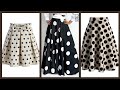 most trending and gorgeous daily work wear Polka dot skirts design in black and white for women
