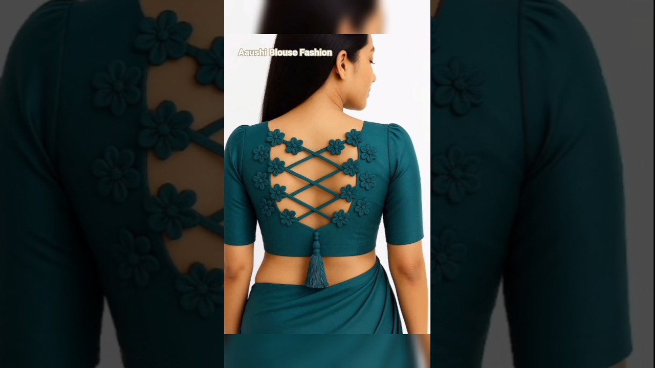 🌺👉New Floral Blouse neck design blouse back neck design blouse Baju Design 