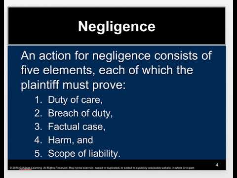 Chapter 8 - Negligence and Strict Liability