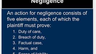 Chapter 8 - Negligence and Strict Liability