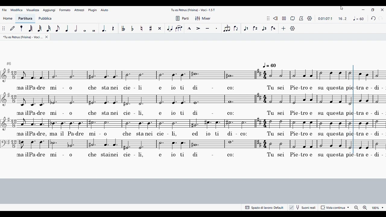 New   Tu es Petrus Frisina   solo Voci