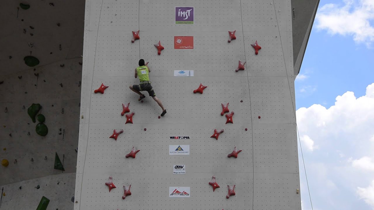 Jugend EM Imst 2013 Speed - Joshua Quali links Deutscher Rekord 2