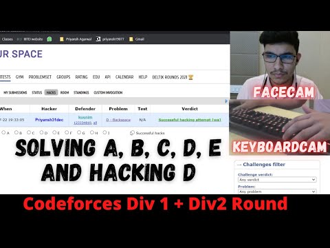 Codeforces Div1 + Div2 Round || Harbour Space || FaceCam + Commentary + KeybaordCam