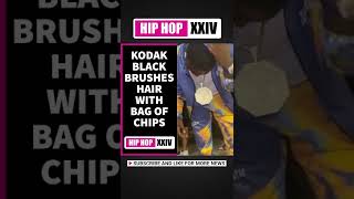 Kodak Black Brushes Hair With Lays Chips Bag #shorts