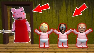 Piggy vs Granny, Baldi, Grandpa  funny horror animation (131140 part. all series in a row)