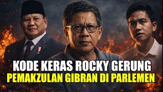 ISU PEMAKZULAN MULAI BERGERAK? ROCKY GERUNG BERI KODE KERAS