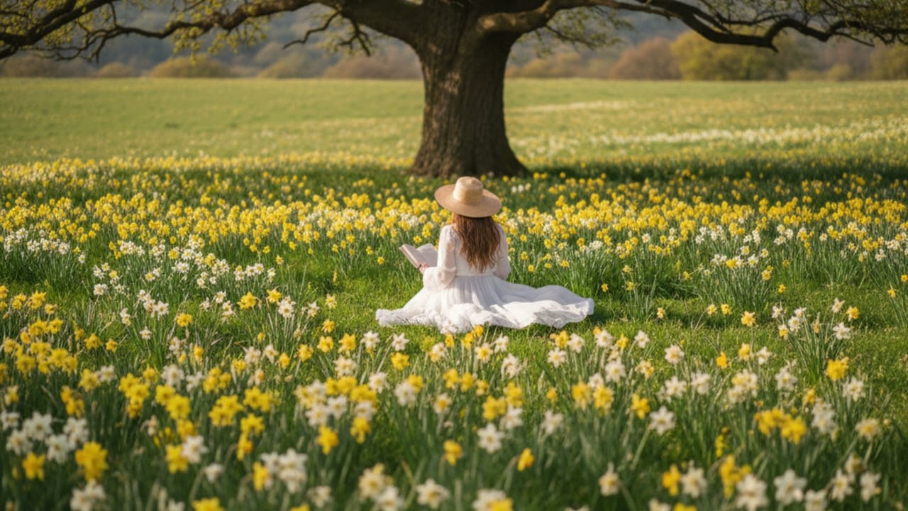 1 Hour Quiet Reading in a Narcissus Field 🌼