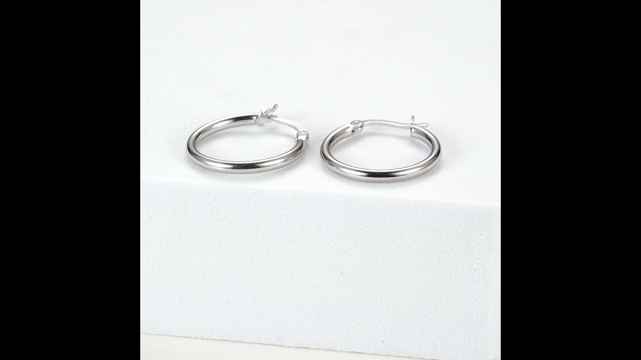 Sterling Silver Hoop Earrings by Philip Jones Jewellery