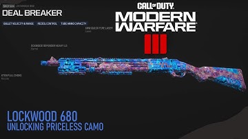 CALL OF DUTY - MODERN WARFARE 3 - UNLOCKING PRICELESS CAMO - LOCKWOOD 680 SHOTGUN