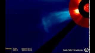 AIA 304, LASCO C2/C3 (2014-02-23 20:41:31 - 2014-02-24 19:52:43 UTC)