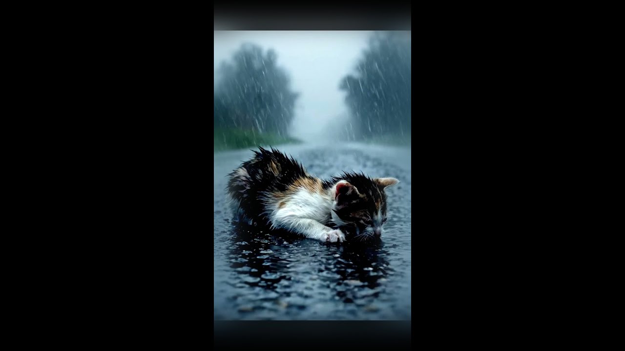 Injured kitten on road needing rescue 😿 