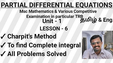 #trb #polytrb #maths #csir #net #tnset #pde #mscmaths #charpitsmethod #problems #solved