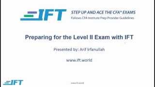 How to Prepare for the 2016 Level II CFA® Exam for IFT students