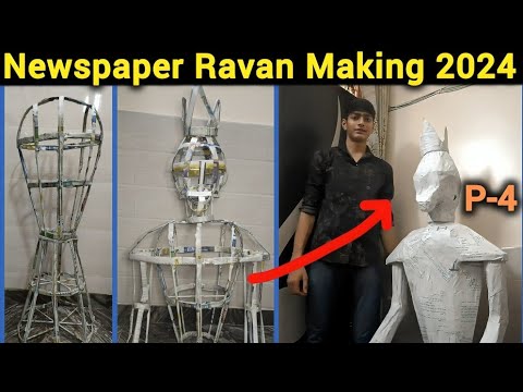 How to make Ravan at home | Newspaper Ravan Making 2024 | Ravan kaise ...