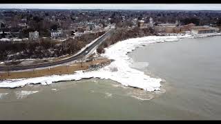 February 23, 2018/240 Sheboygan shoreline Lake Michigan