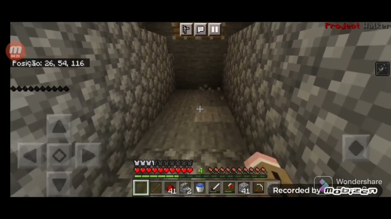 Minecraft pe 1.19. project walker. EP.3. gerador de pedra automática.