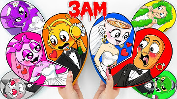 Paper DIY💖UNBOXING SPRUNKI Italian Brainrot WEDDING MYSTERY BOX at 3AM! BALLERINA x Tung Tung Sahur