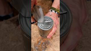🥫 How to Make Grill from an Empty Tin Can. #camping #survival #bushcraft #outdoors #forest #cooking