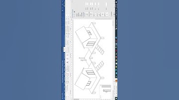 Drawing 3D House in MS Word   3D Tricks  #word #msword