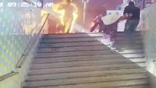 حريق قطار محطة مصر - التفاصيل الكاملة من كاميرا مسربة