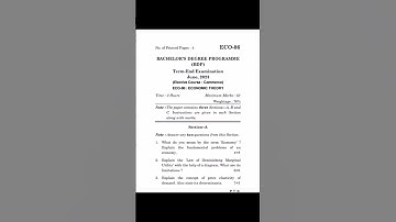 ECO-06 question paper june-2023 #bdp #english #ignou #eco-06 question paper 2023
