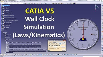 Catia V5  - Wall Clock - Simulation (Laws/Kinematics)
