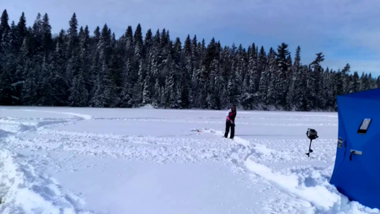 Ice Fishing on Flag Lake YouTube