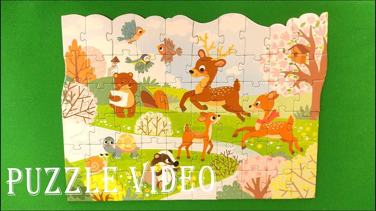 Animals in the forest | Put Together Jigsaw Puzzle - YouTube