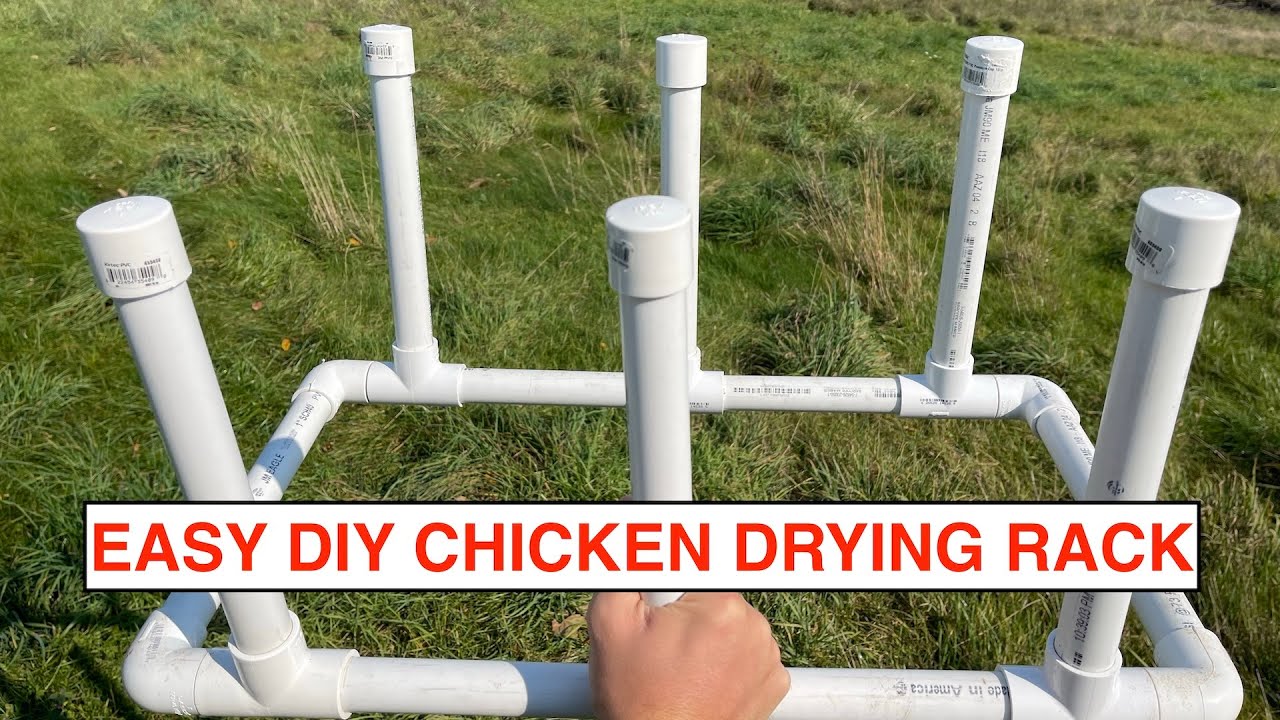 DIY Chicken Drying Rack | Broiler Drying Rack for Processing - YouTube