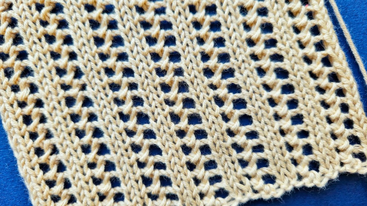 Простой ажурный узор как с узелками ⭐️ Для вязания летнего топа, джемпера ⭐️ Схема