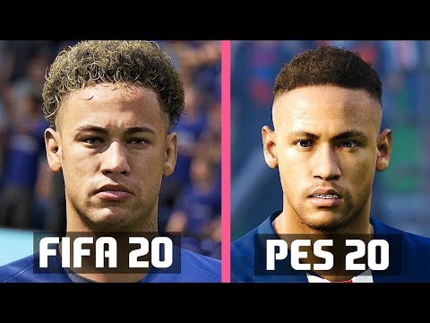 FIFA 20 vs PES 2020 | Paris Saint Germain Players Faces Comparison
