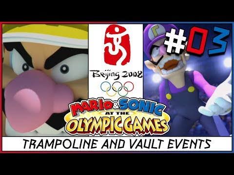 Mario And Sonic At The Beijing 2008 Olympic Games Trampoline And Vault Wario And Waluigi Part 3