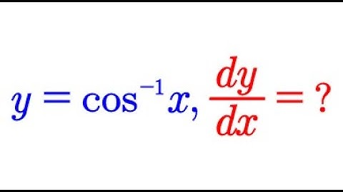 How to differentiate the inverse cosine function, y = cos–¹(x)