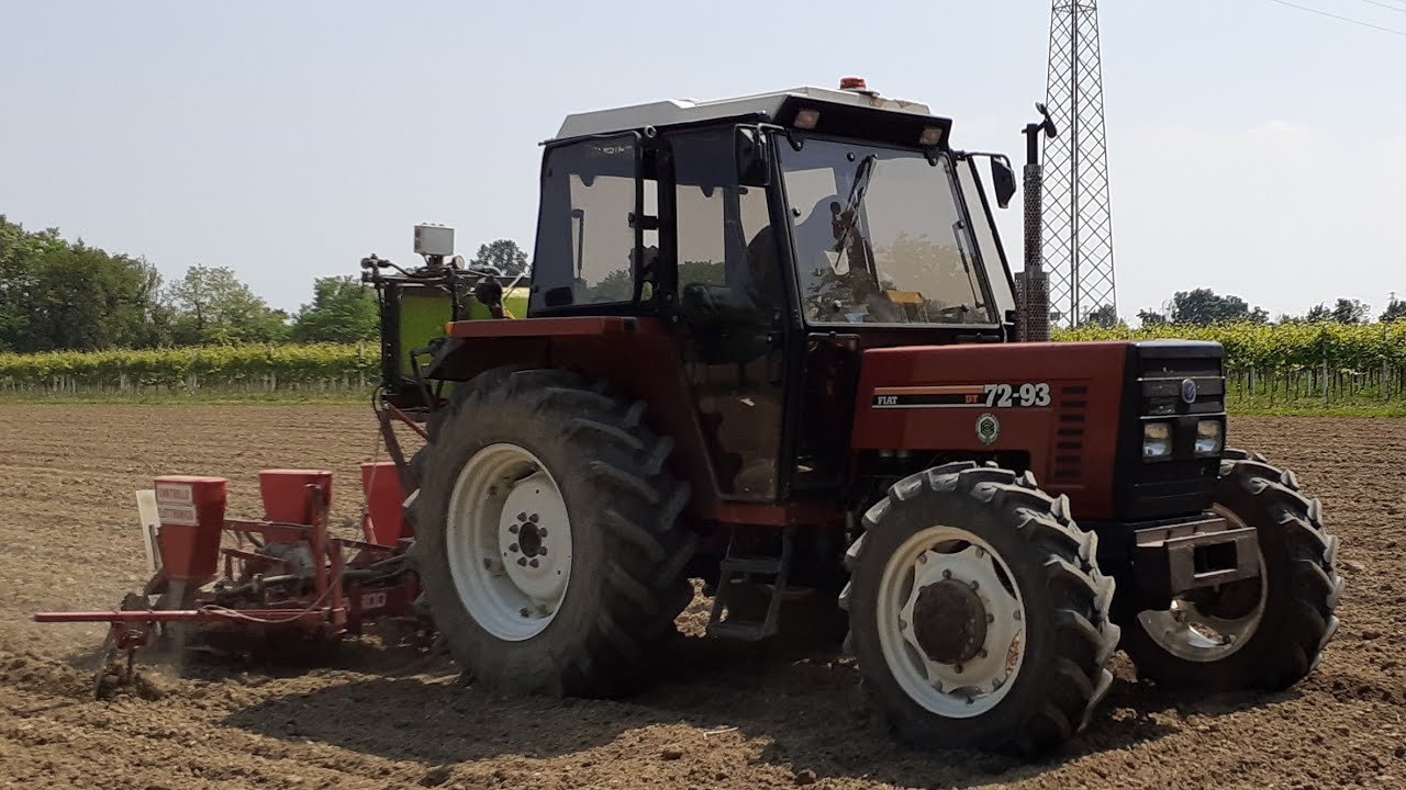 SEMINA SOIA: FIATAGRI 72-93 + SEMINATRICE 5 FILE GASPARDO