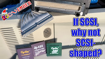 #doscember Checking out a weird HP differential SCSI harddrive and CPU upgrade for my PS/2 Model 80