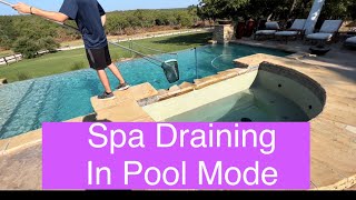 Why is the hot tub draining in Pool Mode?; how to fix it.