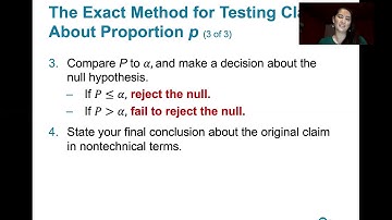 8.2.3 Testing a Claim About a Proportion - Exact Method Using the Binomial Distribution