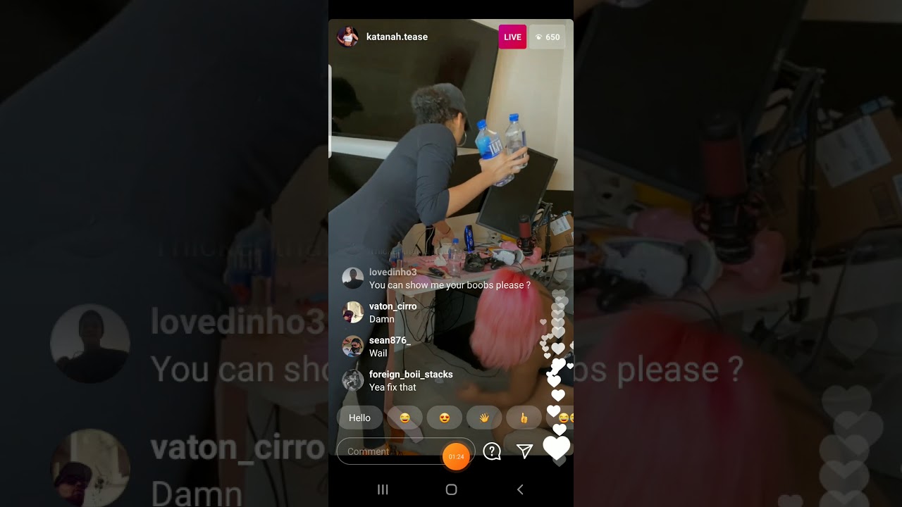 Katanah.tease Twerking On Instagram live - YouTube