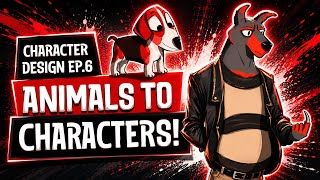 Turn Animals into Characters (Easy Design Tips) character design Ep.6