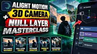 How to Use 3D Camera + Null Layer in Alight Motion | Complete 3D Camera Tutorial