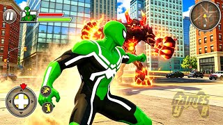 Green Spider Fighting Rope Hero Rescue Girl #25 - Android Gameplay screenshot 3