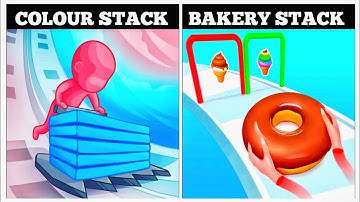 Colour Stack vs Bakery Stack - Android iOS Mobile Gameplay Walkthrough @KLSKINBOX