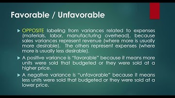 Sales Variance Video