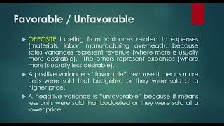 Sales Variance Video